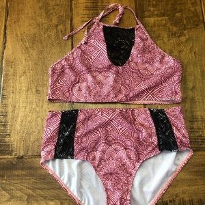 Two Piece Halter & High Waisted Bathing Suit 👙